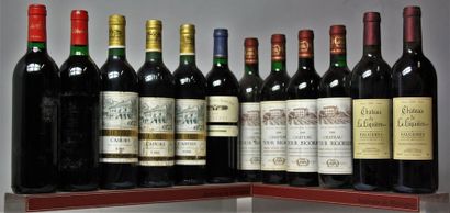 null Lot de 12 bouteilles VINS ROUGES DIVERSES REGIONS DE FRANCE : 2 CHÂTEAU DE SALETTES...