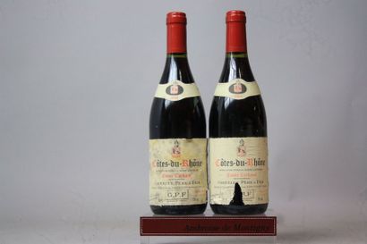 null 2 bouteilles COTES DU RHONE Cuvée Cadinal - GRIVELET 2001 

Etiquettes abim...