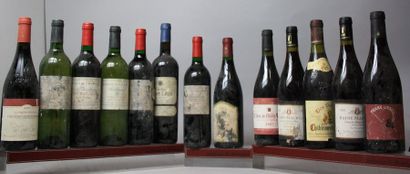 null 13 bouteilles VINS DIVERS PRINCIPALEMENT VALLEE DU RHÔNE LOT VENDU EN L'ETAT...