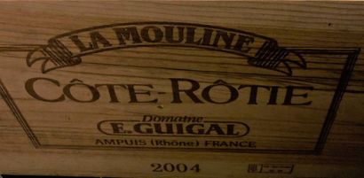 null 6 bouteilles CÔTE DE RÔTIE LA MOULINE - GUIGAL 2004 

Caisse bois d'origine