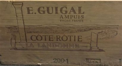 null 6 bouteilles CÔTE DE RÔTIE LA LANDONNE - GUIGAL 2004 

Caisse bois d'origin...