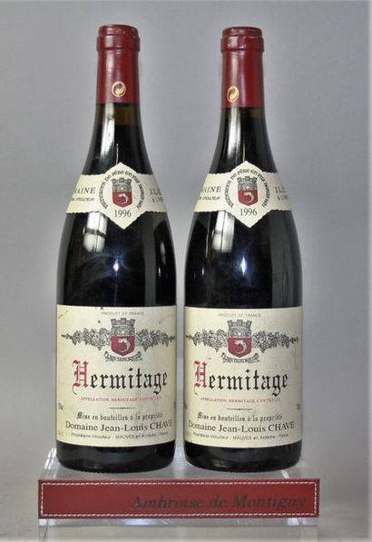null 2 bouteilles HERMITAGE - J. L. CHAVE 1996 

Etiquette légèrement marquée.