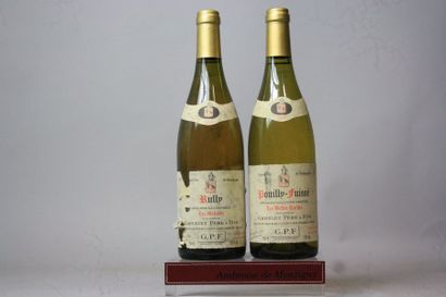 null LOT de 2 bouteilles Domaine GRIVELET : 1 POUILLY FUISSE " Les belles roches"...