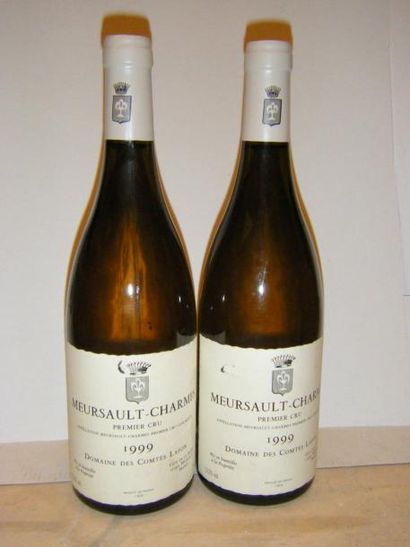 null 2 bouteilles MEURSAULT "CHARMES" - COMTES LAFON 1999 Etiquettes très légèrement...