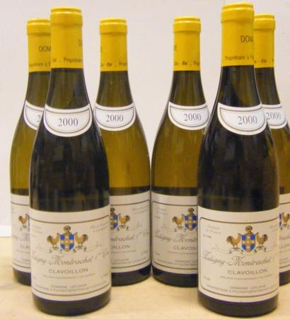 null 6 bouteilles PULIGNY MONTRACHET CLAVOILLON - DOMAINE LEFLAIVE 2000