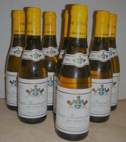 null 8 demi-bouteilles PULIGNY MONTRACHET PUCELLES - DOMAINE LEFLAIVE 1995 1 étiquette...