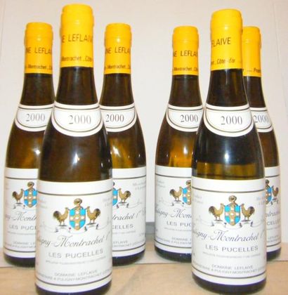 null 6 demi-bouteilles PULIGNY MONTRACHET PUCELLES - DOMAINE LEFLAIVE 2000
