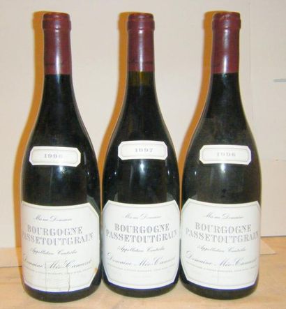 null 3 bouteilles BOURGOGNE PASSETOUTGRAIN - MEO CAMUZET 1996 et 1997 2 bouteilles...