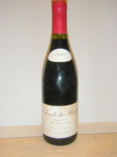 null 1 bouteille CLOS DE LA ROCHE - DOMAINE LEROY 1999 Etiquette tachée, très légèrement...