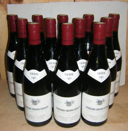 null 12 bouteilles POMMARD GRANDS EPENOTS - MICHEL GAUNOUX 1996 2 étiquettes très...