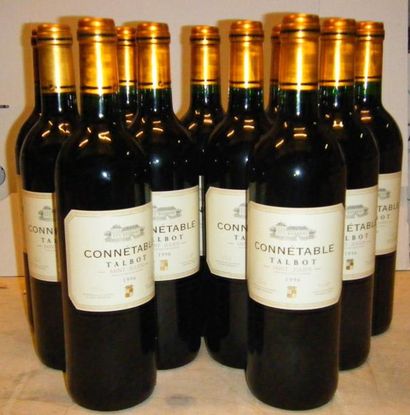 null 11 bouteilles CONNETABLE DE TALBOT 1996 Caisse bois d'origine. Original wood...