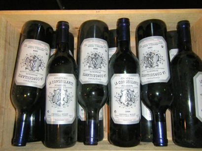 null 12 bouteilles LA CONSEILLANTE 1994 Caisse bois d'origine. Original wood cas...