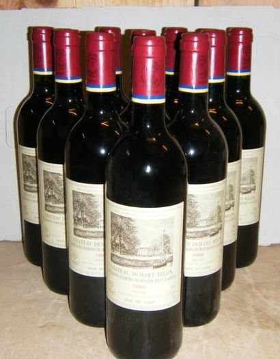 null 10 bouteilles DUHART MILON ROTHSCHILD 1998