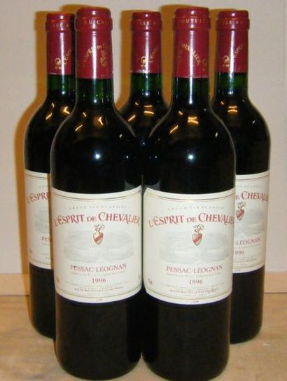 null 5 bouteilles L'ESPRIT DU CHEVALIER, SECOND VIN DU DOMAINE DU CHEVALIER 1996