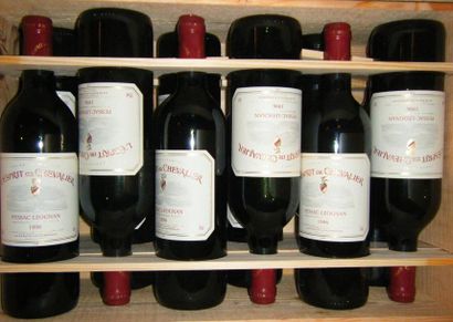 null 12 bouteilles L'ESPRIT DU CHEVALIER, SECOND VIN DU DOMAINE DU CHEVALIER 1996...