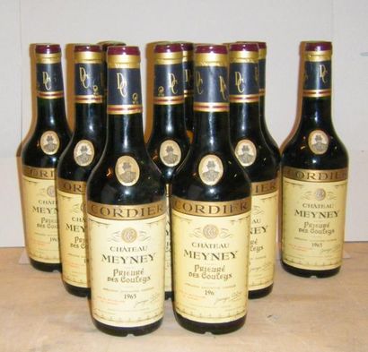 null 10 demi-bouteilles MEYNEY 1965 Etiquettes très légèrement tachées. Labels very...
