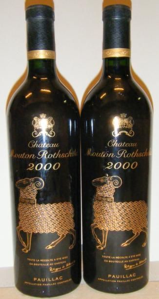 null 2 bouteilles MOUTON ROTHSCHILD 2000