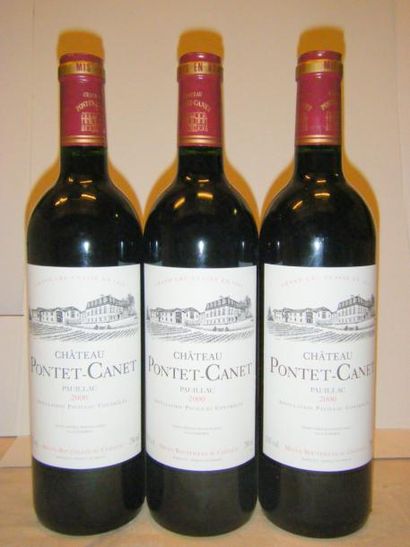 null 3 bouteilles PONTET CANET 2000