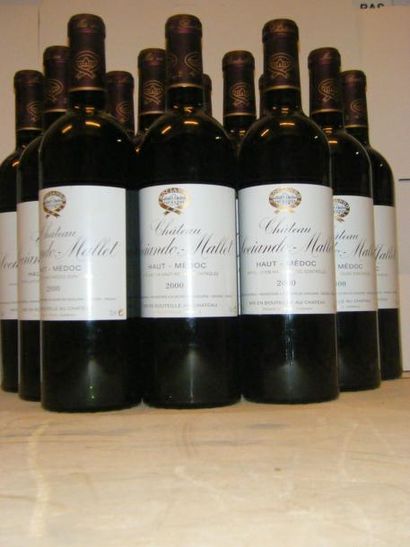 null 12 bouteilles SOCIANDO MALLET 2000 Caisse bois d'origine. Original wood cas...
