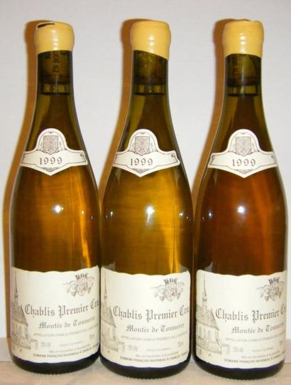 null 3 bouteilles CHABLIS "MONTEE DE TONNERRE" - RAVENEAU 1999 2 capsules cirées...