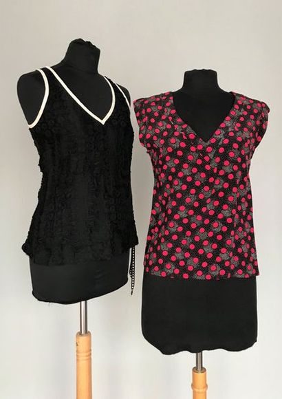 null CHRISTIAN LACROIX et KENZO 

2 Tops en soie et coton - Taille 36 et 38