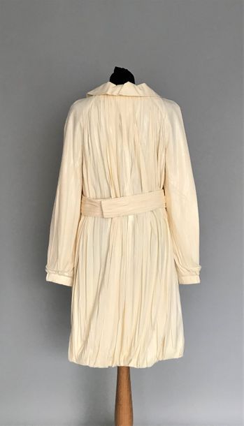 null ALBERTA FERRETTI 

Robe en fibre synthétique plissée et lustrée ivoire avec...