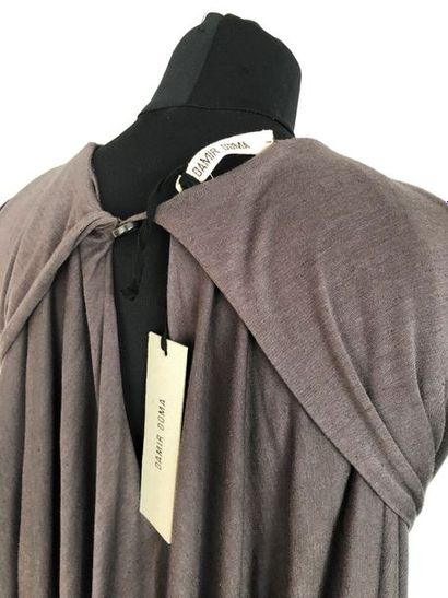 null DAMIR DOMA 

Robe longue à traine en jersey gris - Taille 38