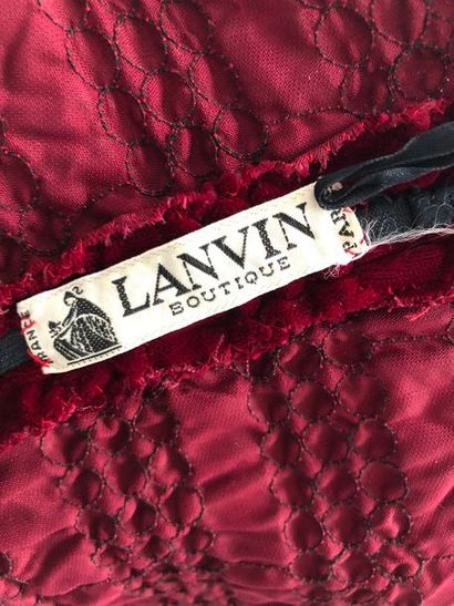 null LANVIN 

Bustier en velours floqué bordeaux - Taille 40