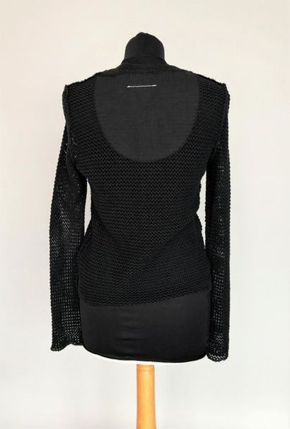 null MARTIN MARGIELA Ligne 6 

Pull en maille de coton noir - Taille 38 (manque la...