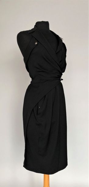 null THIERRY MUGLER 

Robe en polyester noir encolure américaine - Taille 36