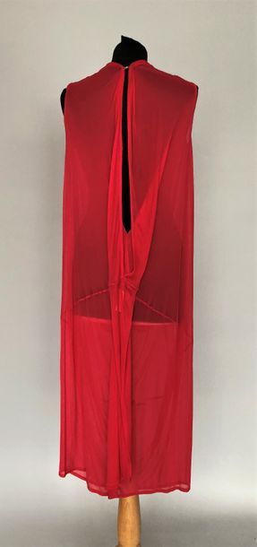 null SOPHIA KOKOSALKI circa 2000 

Robe en jersey rouge plissée à l'Antique - Taille...