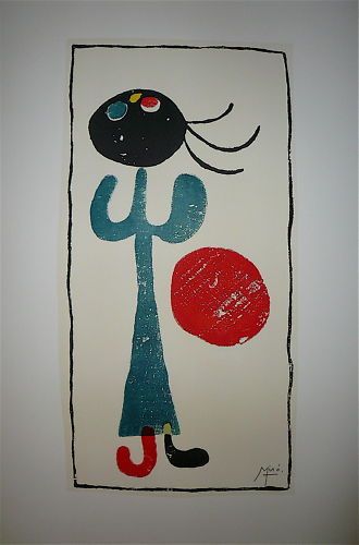 null MIRO Joan (1893-1983) d'après 

Lithographie "Miro graveur" signature imprimée,...