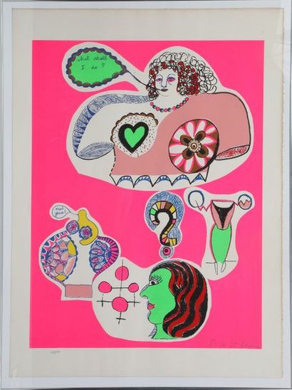 null NIKI de SAINT PHALLE (1930-2002) 

What shall I do ? 

Lithothographie sur papier...