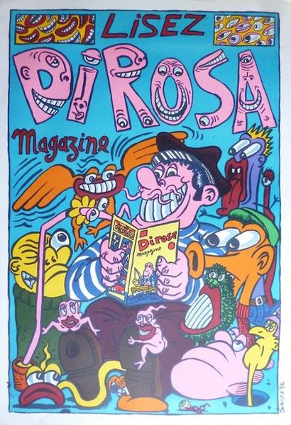 null DI ROSA Hervé (né en 1959)

"Lisez Dirosa Magazine"

Affiche originale en sérigraphie,...