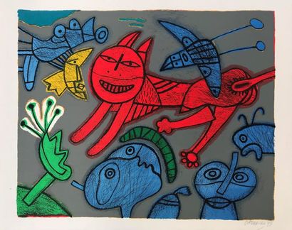 null Guillaume van BEVERLOO dit CORNEILLE (1922-2010)

Le chat rouge 

Lithographie...
