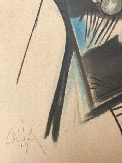 null Wilfredo LAM (1902-1982) 

Cheval 

Lithographie sur papier signée 

65 x 50...