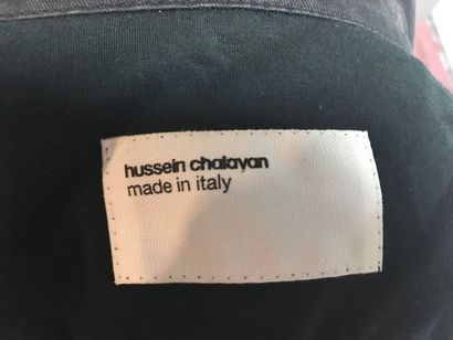 null HUSSEIN CHALAYAN 2004 

Blouson et son boléro intérieur en coton noir zippé...