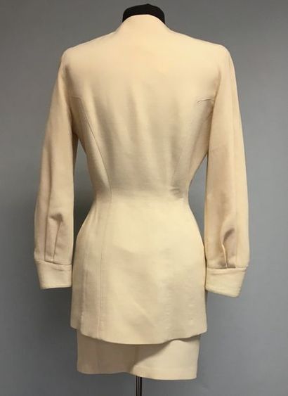 null THIERRY MUGLER 

Tailleur en lainage ivoire - Taille 36