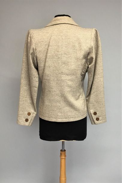 null YVES SAINT LAURENT Rive Gauche 

Veste en lainage chiné beige - Taille 40