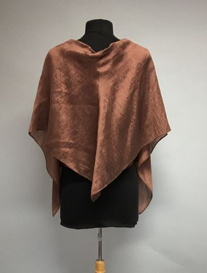 null YONEDA KASUKO 

Débardeur cape en soie marron - Taille 38