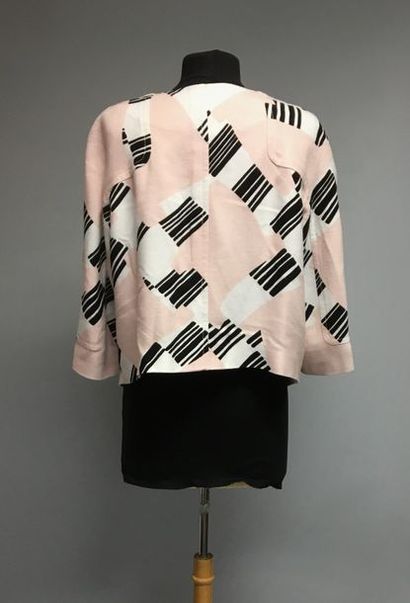 null CHRISTIAN LACROIX 

Veste courte en viscose rose et noire - Taille 42