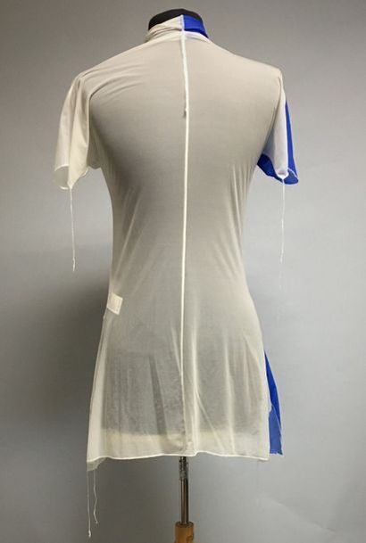 null YOHJI YAMAMOTO
Long tee shirt en nylon bi-colore bleu et blanc - Taille 38
