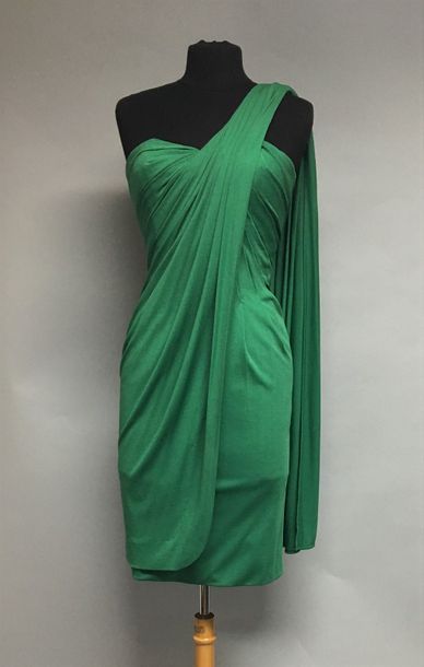 null ARTABAN Haute Couture 

Robe bustier en jersey de soie vert à drapé - Taille...