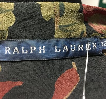 null RALPH LAUREN 

Chemiser imprimé à fleurs et Top en soie noire - Taille 42