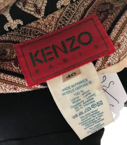 null KENZO 

Veste en lainage à motif d'indienne - taille 40