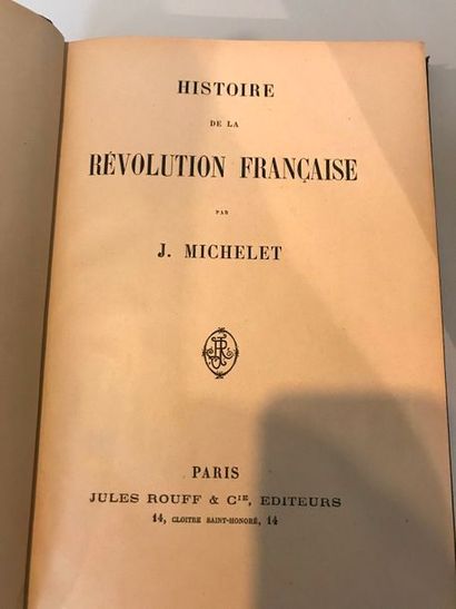 null Jules MICHELET
Histoire de la Révolution Française 6 volumes - Paris Jules Rouff...