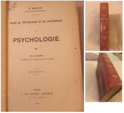null Cours de Psychologie et de Philosophie, E. Baudin
J. de Gigord, Editeur, 15...