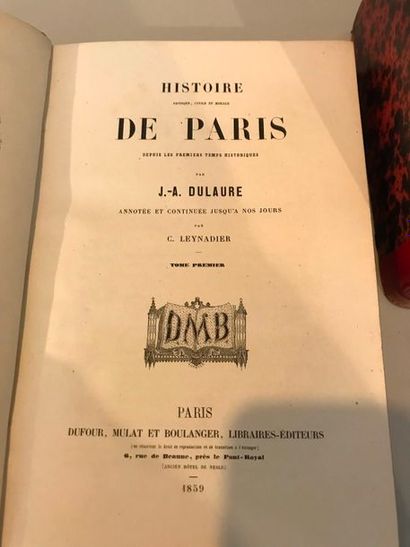 null Jacques Antoine DULAURE 

Histoire de Paris depuis les premiers temps historiques...