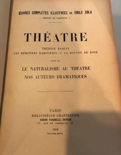 null Oeuvres complètes illustrées. Paris, Bibliothèque-Charpentier, 1906, 19 volumes...