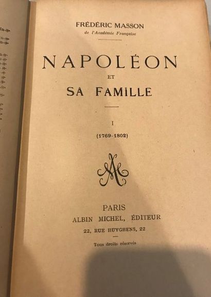 null Frédéric MASSON
Napoléon et sa famille 13 volumes Albin Michel éditeur in 8...